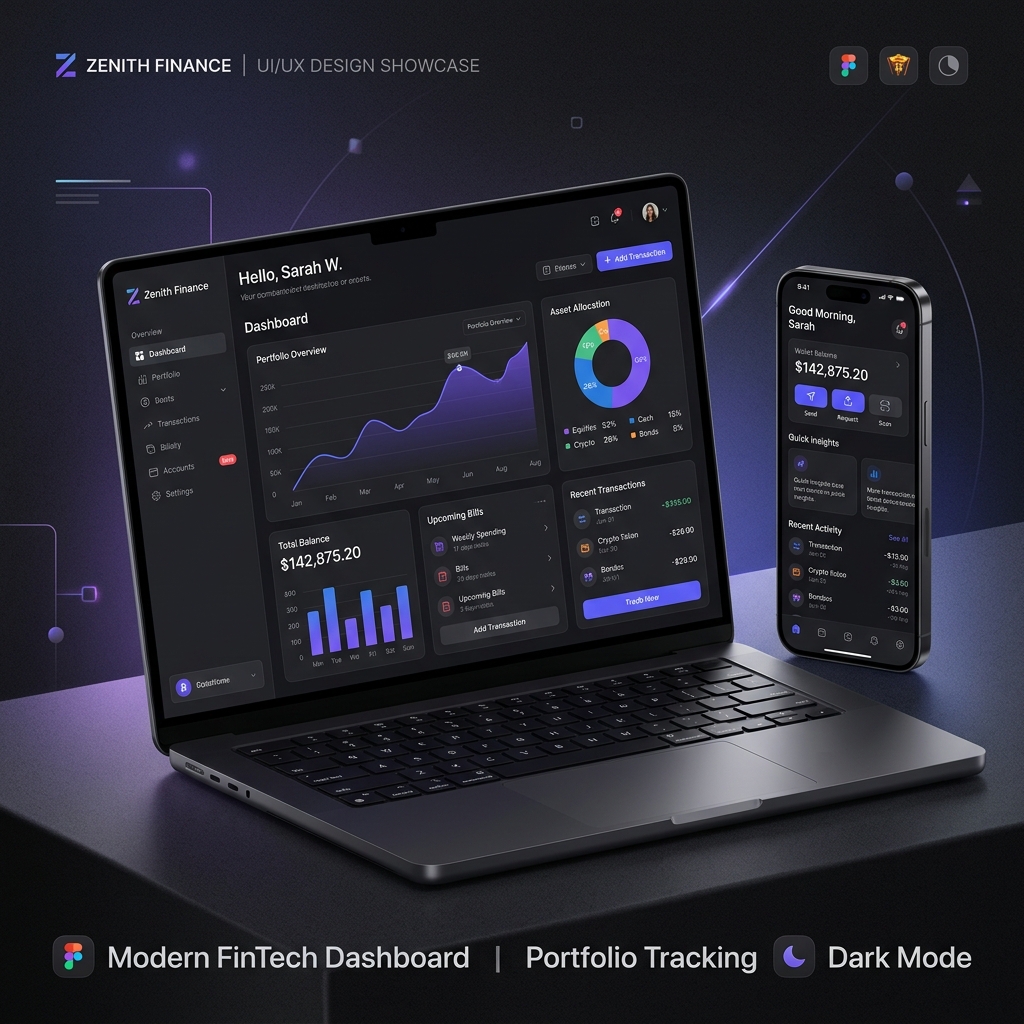 FinTech Dashboard — Zenith Finance